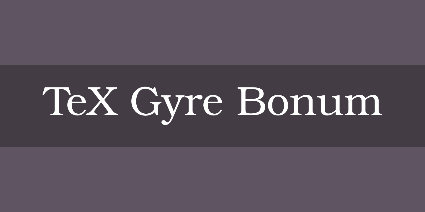 Przykład czcionki TeX Gyre Bonum